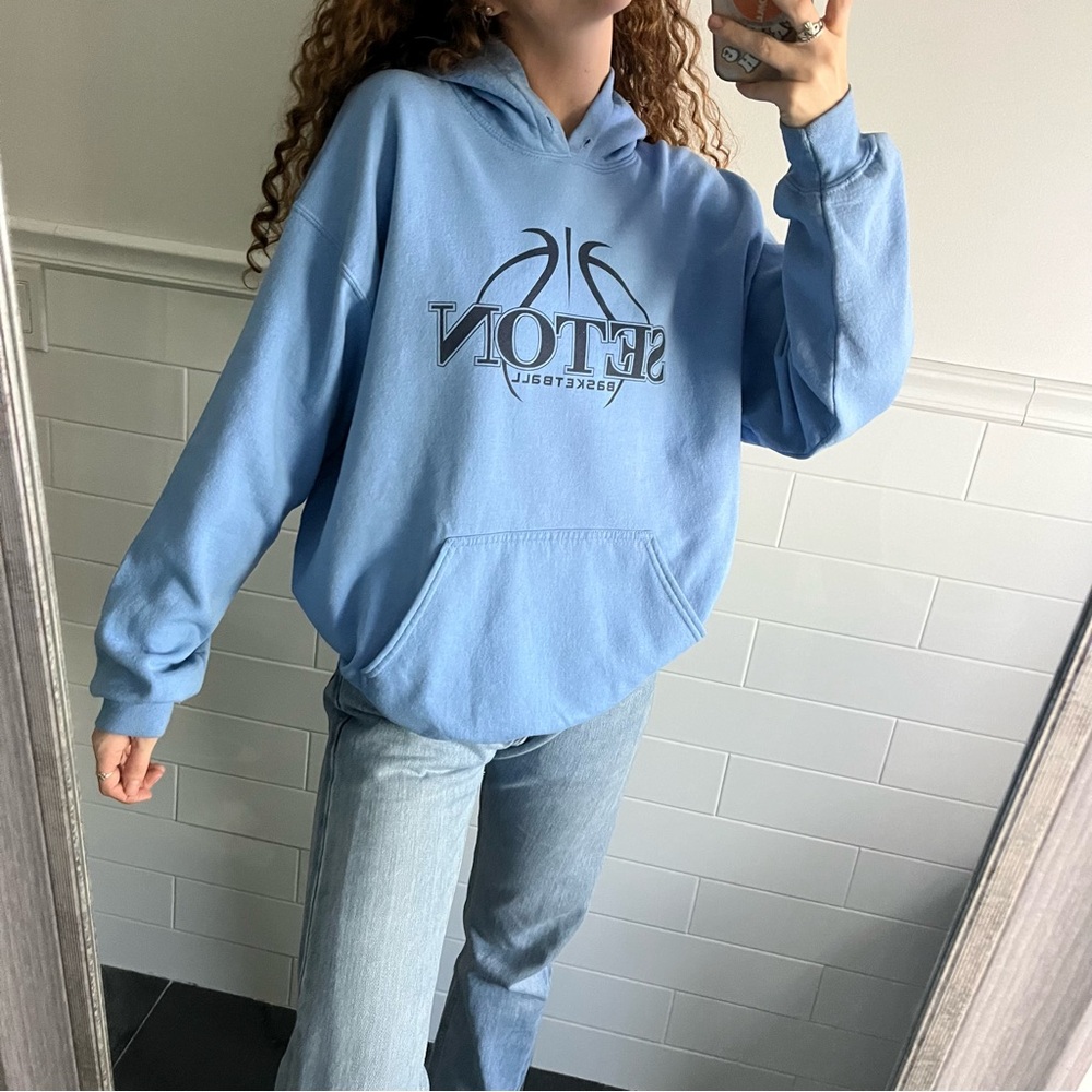 Blue Seton Basketball Hoodie